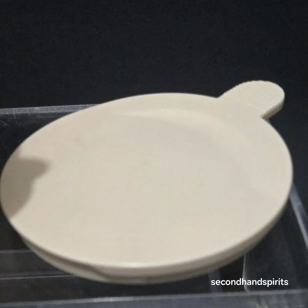 Vtg Tupperware Creamer Beige/White 2309A Pale Pink Snap On Lid Coffee Tea Sugar